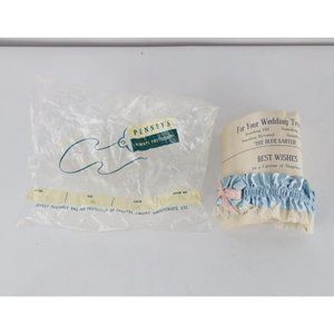Deadstock Vintage 50s 60s Penney's Lace Trim The Blue Garter Wedding Garter USA